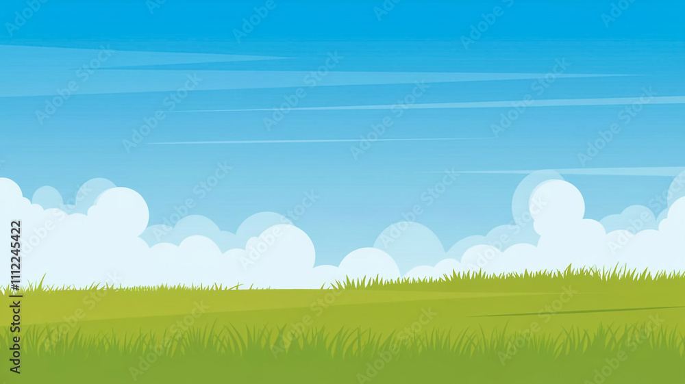 Fototapeta premium Beautiful meadow landscape background scene 