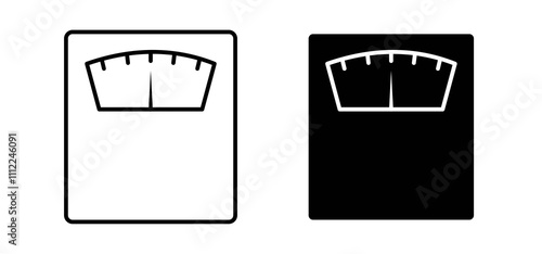 Weight scale icons in black filled and outlined style