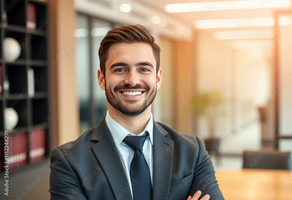 Corporate, portrait and business man in office with smile for legal consultation Corporate, portrait and business man in office with smile for legal consultation
