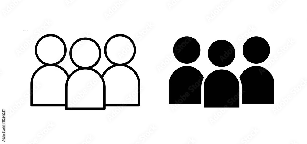 people icons in black filled and outlined style people icons in black filled and outlined style