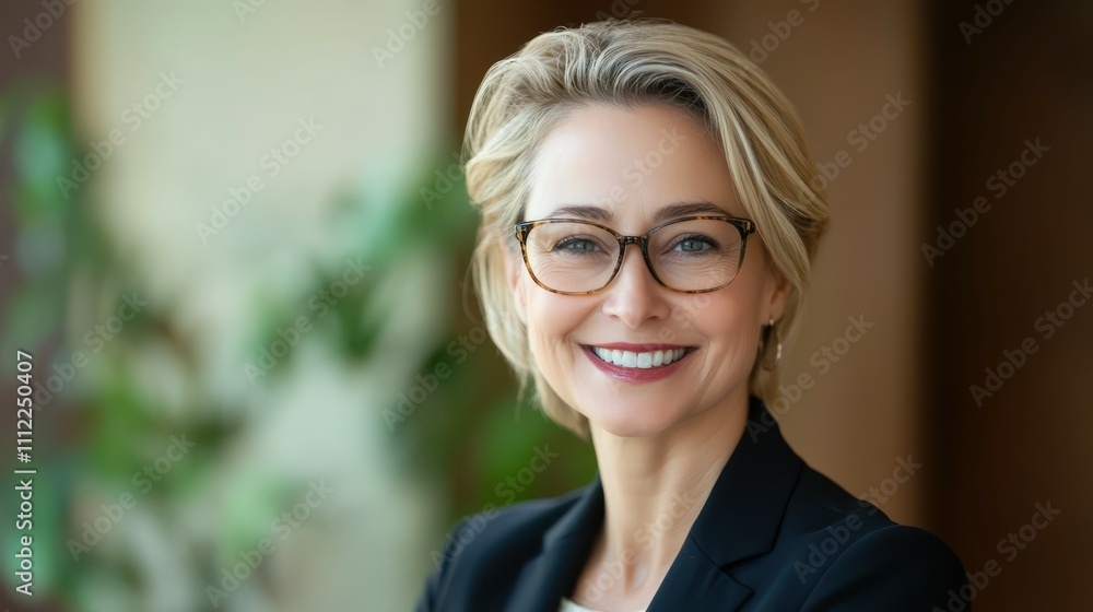 Happy confident professional business woman in office, portrait. Smiling lady corporate leader Happy confident professional business woman in office, portrait. Smiling lady corporate leader