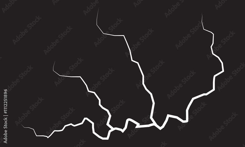 Crack texture. broken ground or surface pattern. lightning strike sign. isolated on white background. Vector illustration. EPS 10/AI Crack texture. broken ground or surface pattern. lightning strike sign. isolated on white background. Vector illustration. EPS 10/AI
