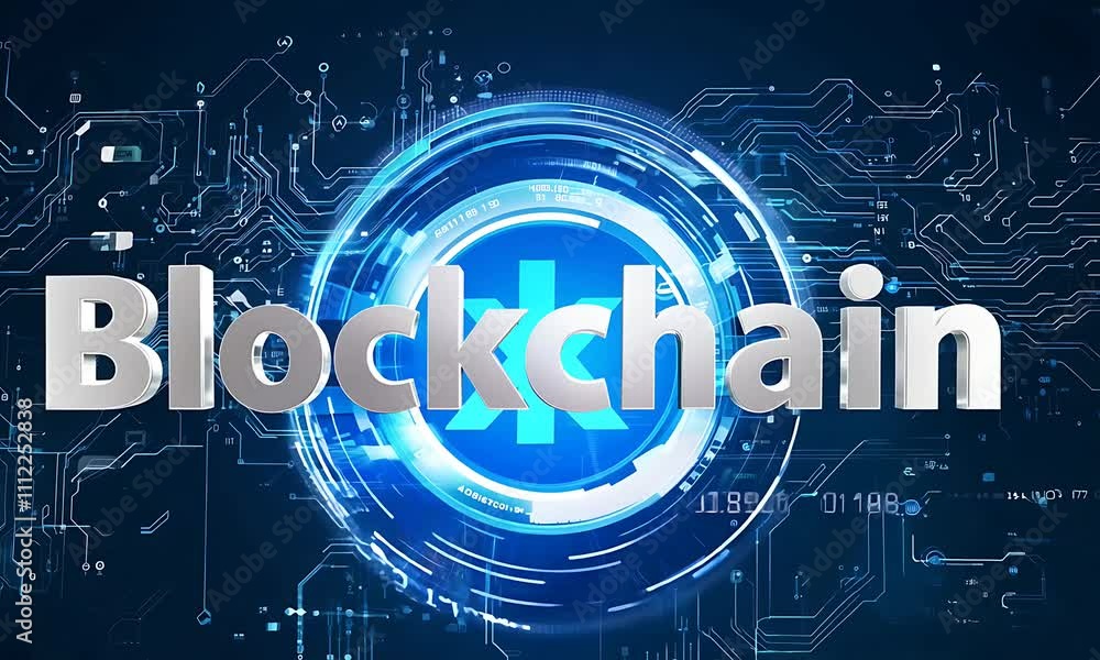 Abstract Blockchain Background Animation - Futuristic Tech