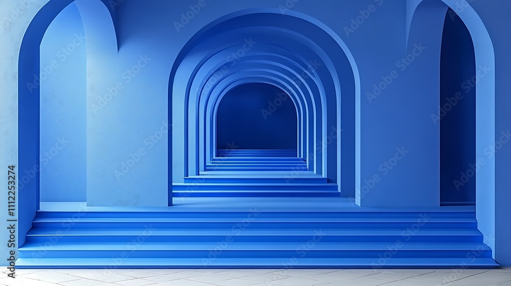 Fototapeta premium Blue archway path