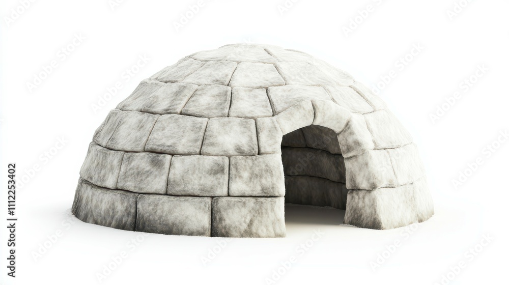 Igloo, eskimo winter isolated on white background Igloo, eskimo winter isolated on white background