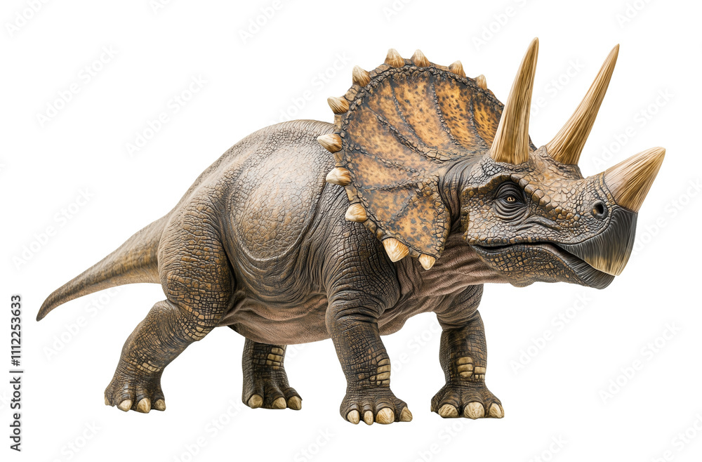 Obraz premium Triceratops Isolated on Transparent Background PNG 