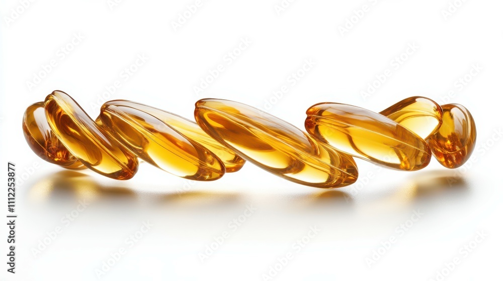 Omega 3 capsules isolated on white background Omega 3 capsules isolated on white background