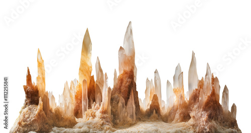 Stalagmite Mineral Formation Isolated on Transparent Background PNG
 photo