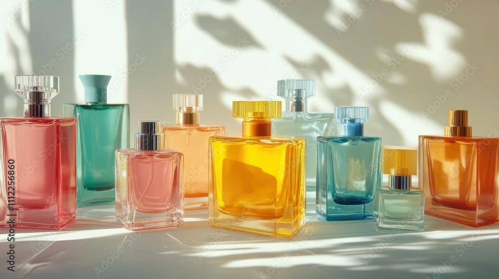 Perfume bottles isolated on white background Perfume bottles isolated on white background