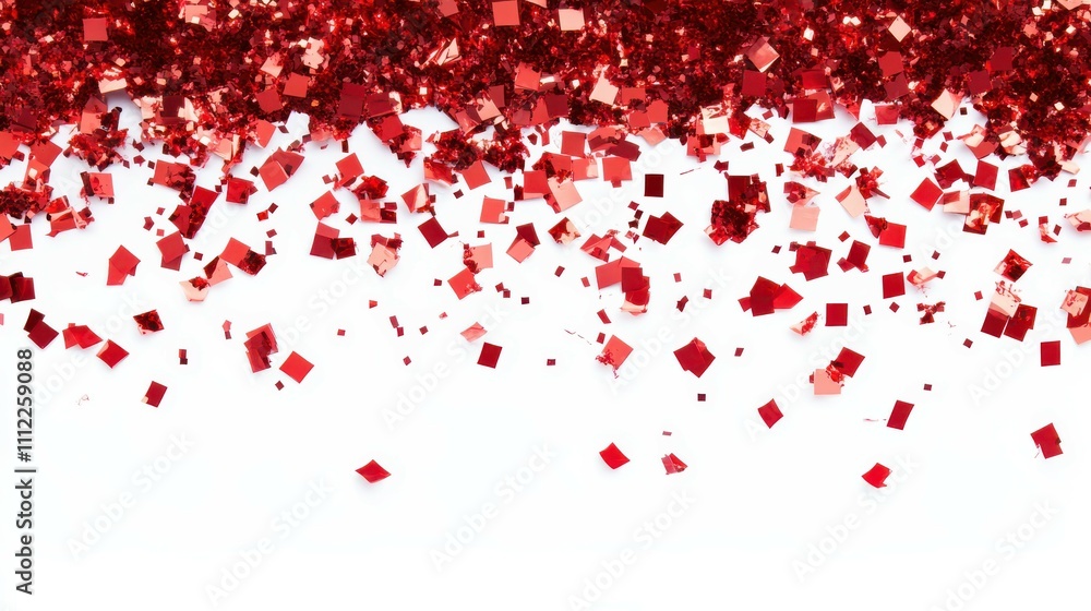 red confetti that floats down isolated on white background red confetti that floats down isolated on white background