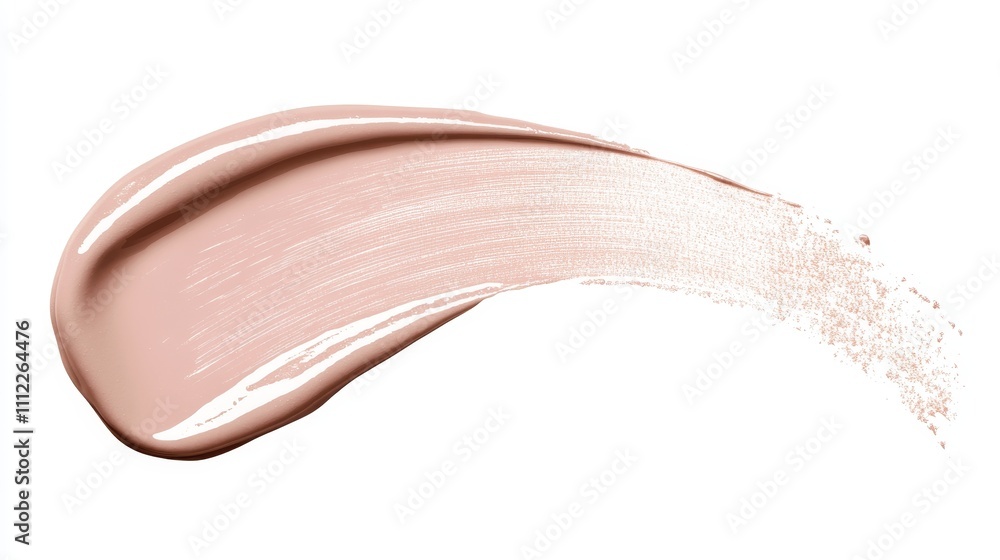 Fototapeta premium Liquid Foundation Cream, Makeup Cosmetic Swatch Smear Texture, Isolated On White Background
