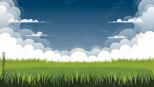 Beautiful meadow landscape background scene 