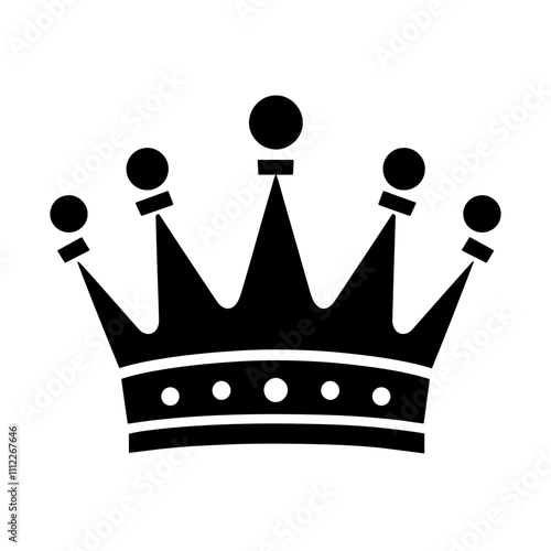 Crown icon silhouette vector illustration