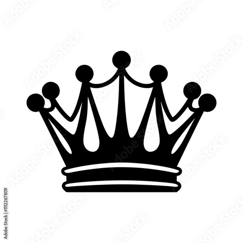 Crown icon silhouette vector illustration