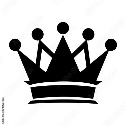 Crown icon silhouette vector illustration