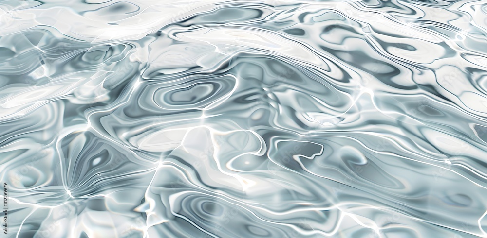 Obraz premium Abstract water surface with fluid patterns and reflections.