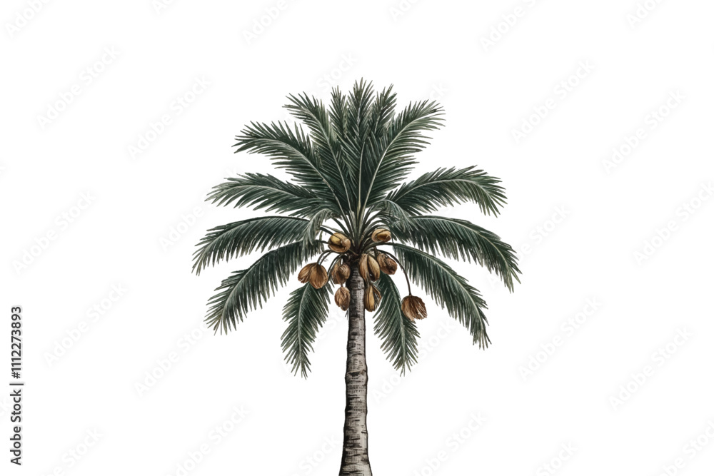 Obraz premium Coconut Palm Tree Illustration