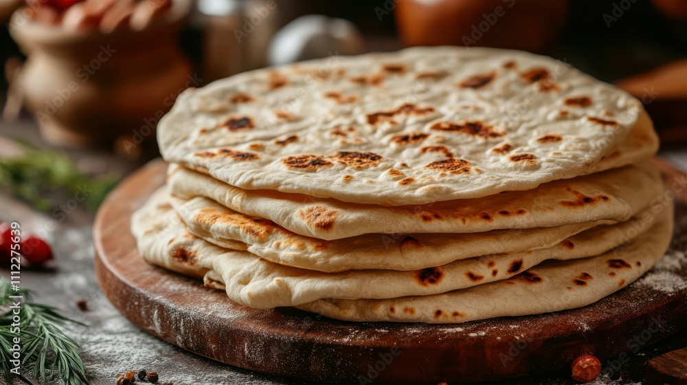 Tasty bakery food concept - delicious Pita, food for making in home Tasty bakery food concept - delicious Pita, food for making in home