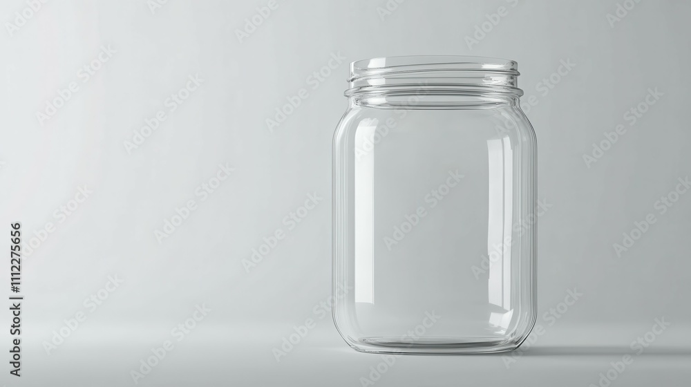 Empty glass jar isolated on white background Empty glass jar isolated on white background