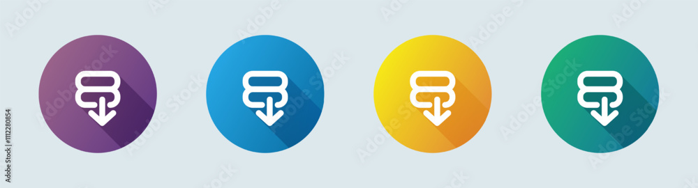 Inflation line icon in flat design style. Economy crisis signs vector illustration.