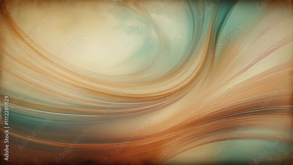 An abstract design featuring swirling waves in warm, earthy colors, creating a soothing and dynamic visual