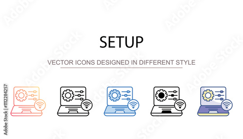 Setup icon design with white background stock illustration