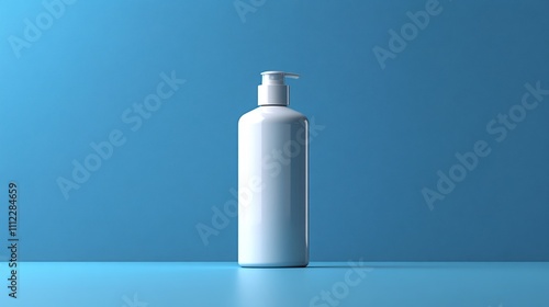 Blank shampoo bottle for mockup. 3D rendering