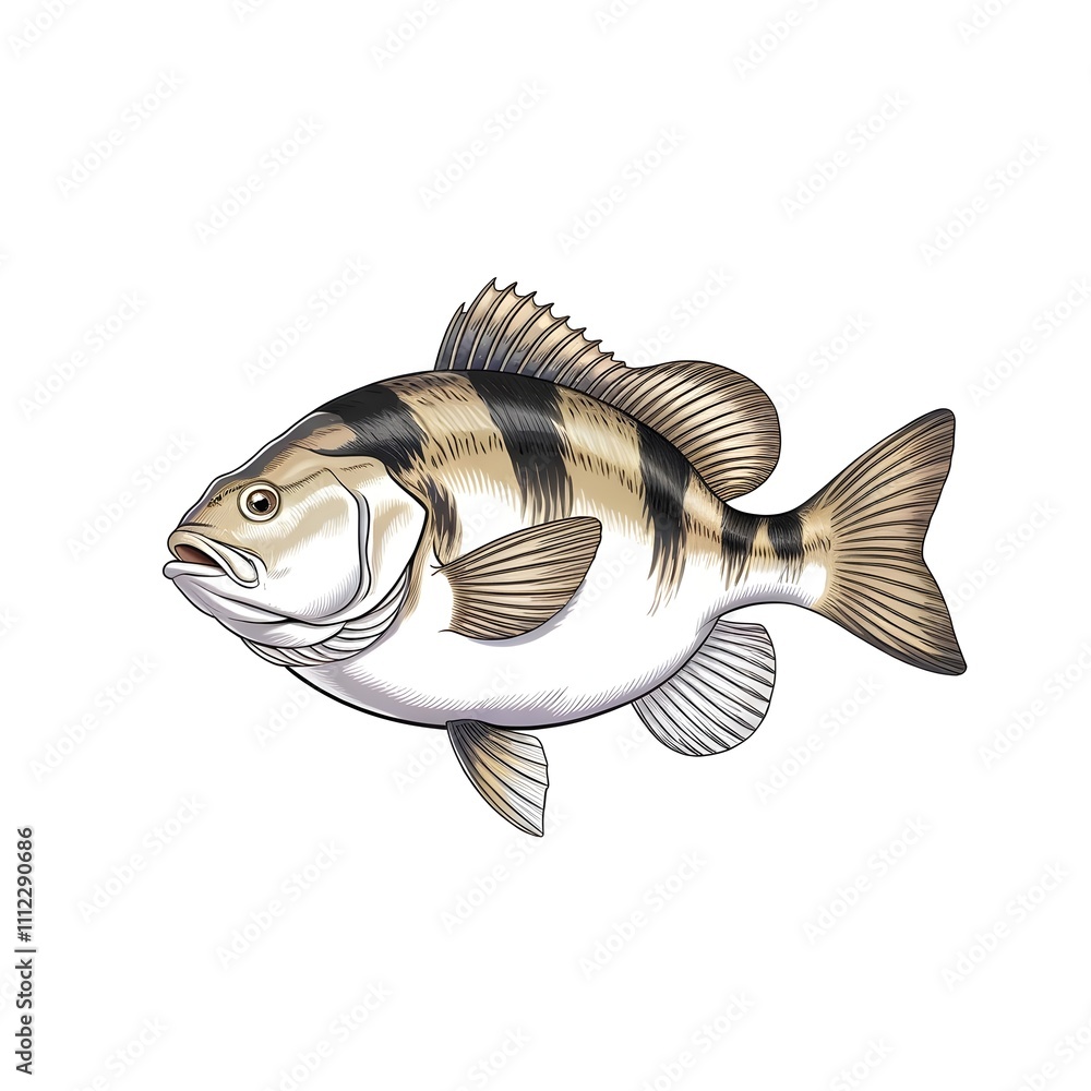 Beautiful illustration of swimming fish Beautiful illustration of swimming fish