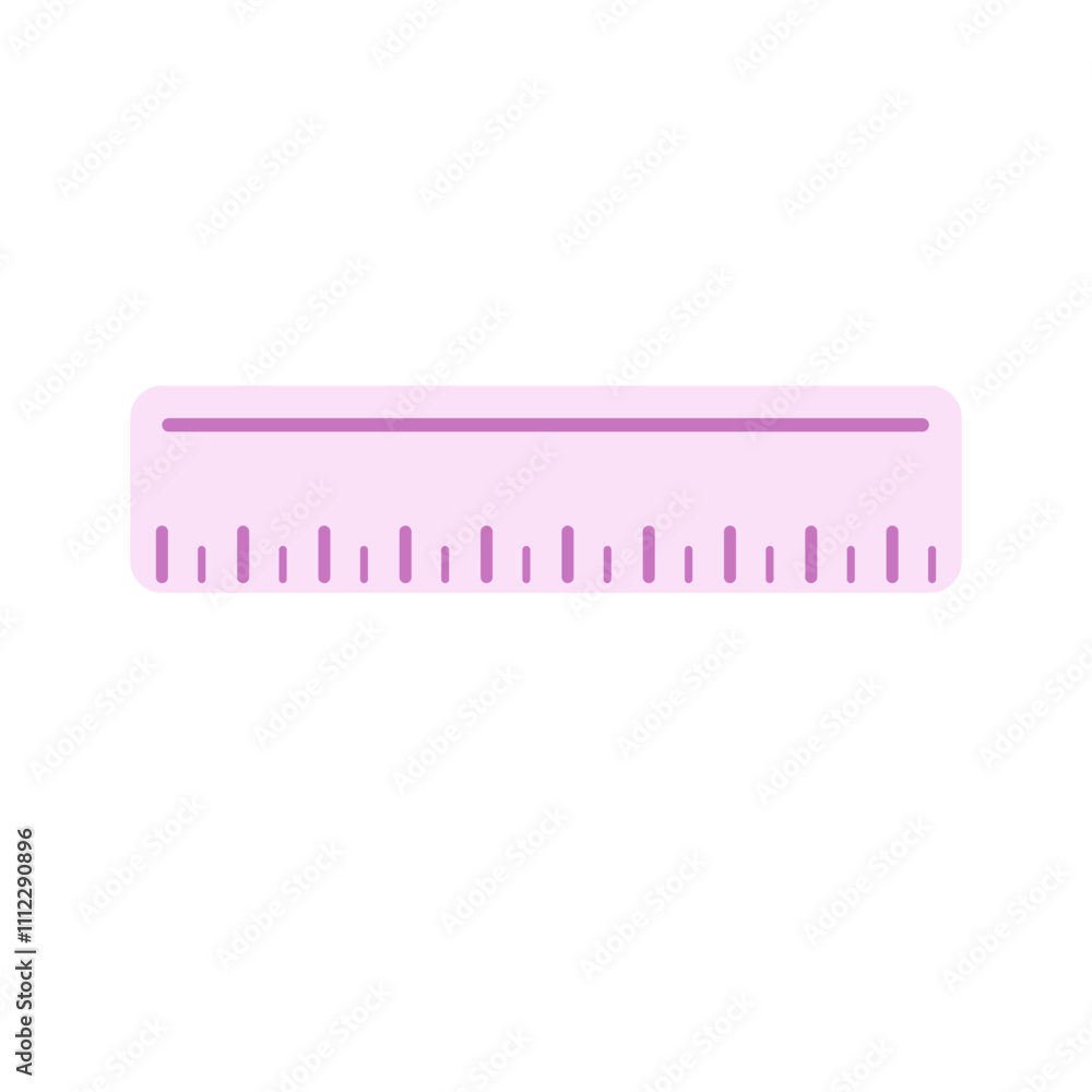 Pink ruler school vector Pink ruler school vector