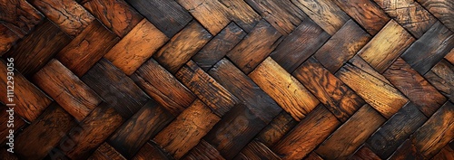 A kitchen background with an oak floor texture. A rustic laminate deck pattern background, a black walnut parquet panel template, clean timber wallpaper, and a realistic maple material panorama.