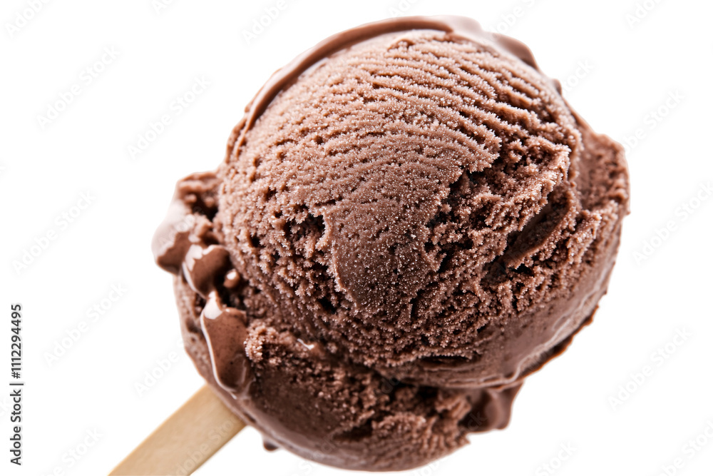 a chocolate ice cream on a stick a chocolate ice cream on a stick