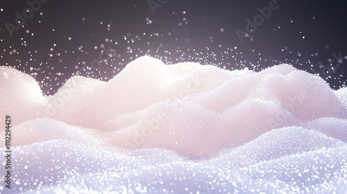 Ethereal Celebration: Glowing Particles in 3D Render for Holiday Graphics