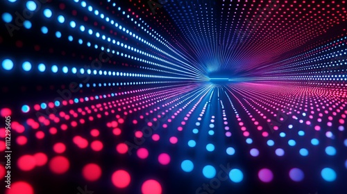 Wallpaper Mural Abstract Neon Light Tunnel Digital Art Torontodigital.ca