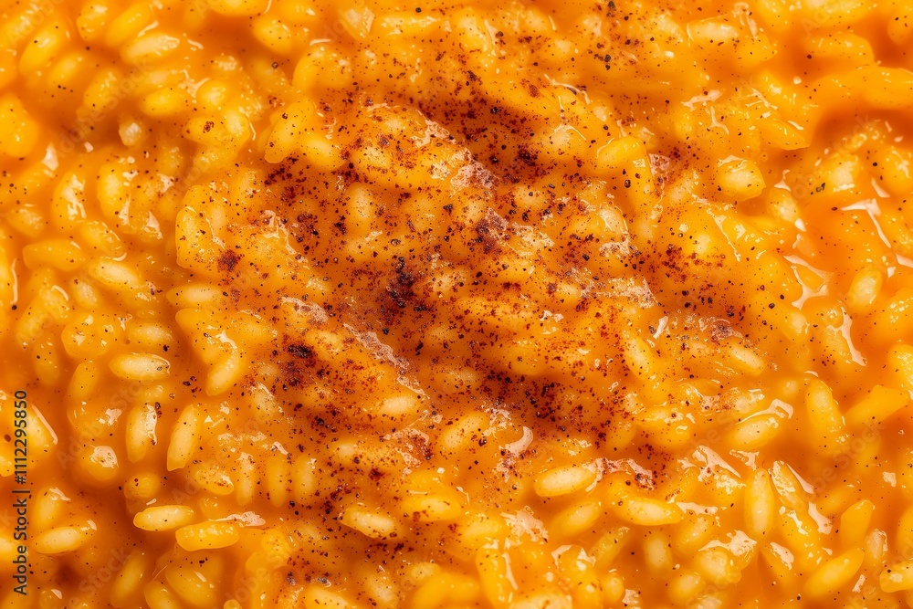 Spiced Pumpkin and Cinnamon Risotto, Perfect for Depicting Comforting Autumn Recipes or Elegant Seasonal Dishes. Spiced Pumpkin and Cinnamon Risotto, Perfect for Depicting Comforting Autumn Recipes or Elegant Seasonal Dishes.