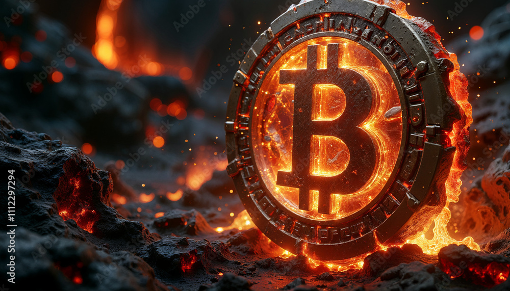 burning bitcoin sign Generative AI
burning bitcoin sign Generative AI
