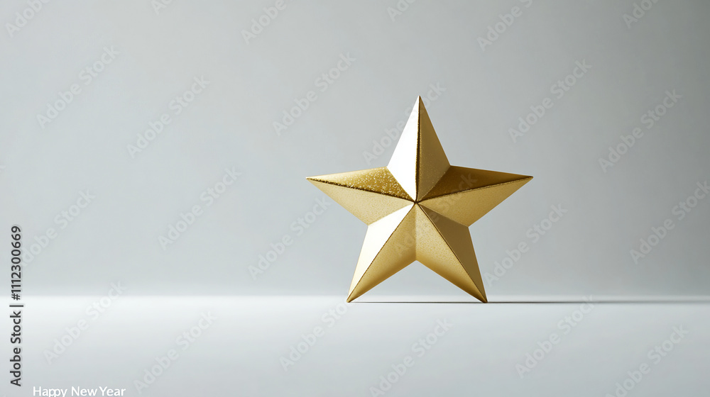 Obraz premium A White Background with a Gold Star and 