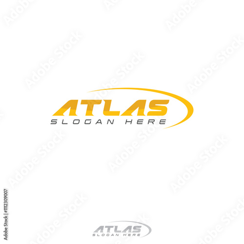 Atlas letter design element minimal logo design