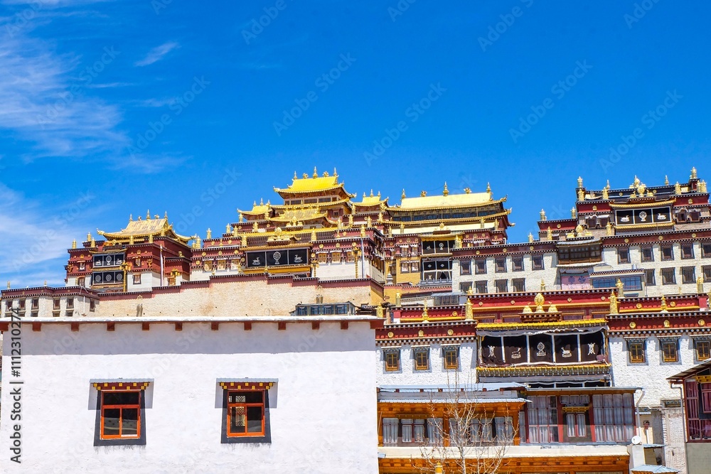 Most beautiful Buddhist Tibetan Monastery in Shangri-La, the Songzanlin Monastery or the little Potala Palace in China Most beautiful Buddhist Tibetan Monastery in Shangri-La, the Songzanlin Monastery or the little Potala Palace in China