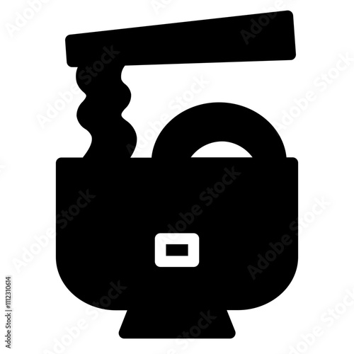 Bowl Food Noodle Glyph Icon