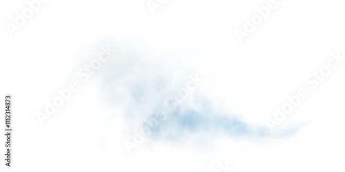 Fog or smoke, blue smog clouds on floor, isolated transparent special effect. Vector illustration, morning fog over land or water surface, magic haze.	