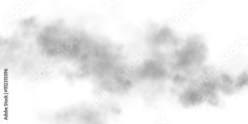 Transparent fog or smoke, PNG white smog cloud effect, isolated transparent special effect. Vector illustration, fog, vapour, magic haze.	