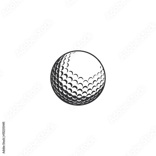 Golf ball icon flat vector design