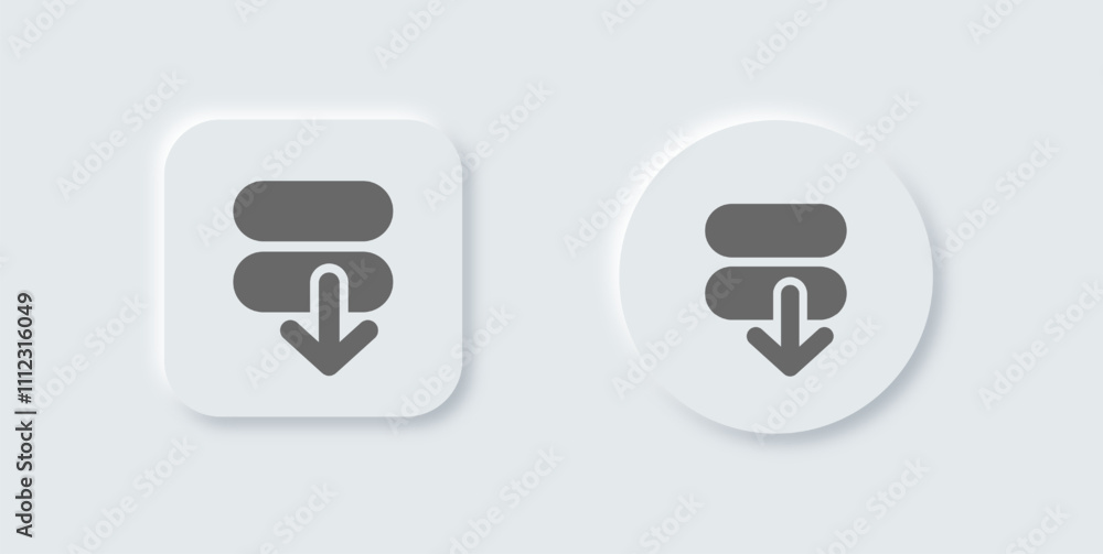 Inflation solid icon in neomorphic design style. Economy crisis signs vector illustration. Inflation solid icon in neomorphic design style. Economy crisis signs vector illustration.