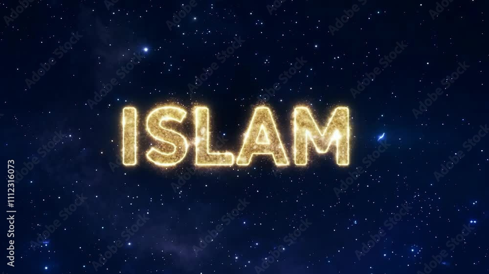 A starry sky with the word A starry sky with the word