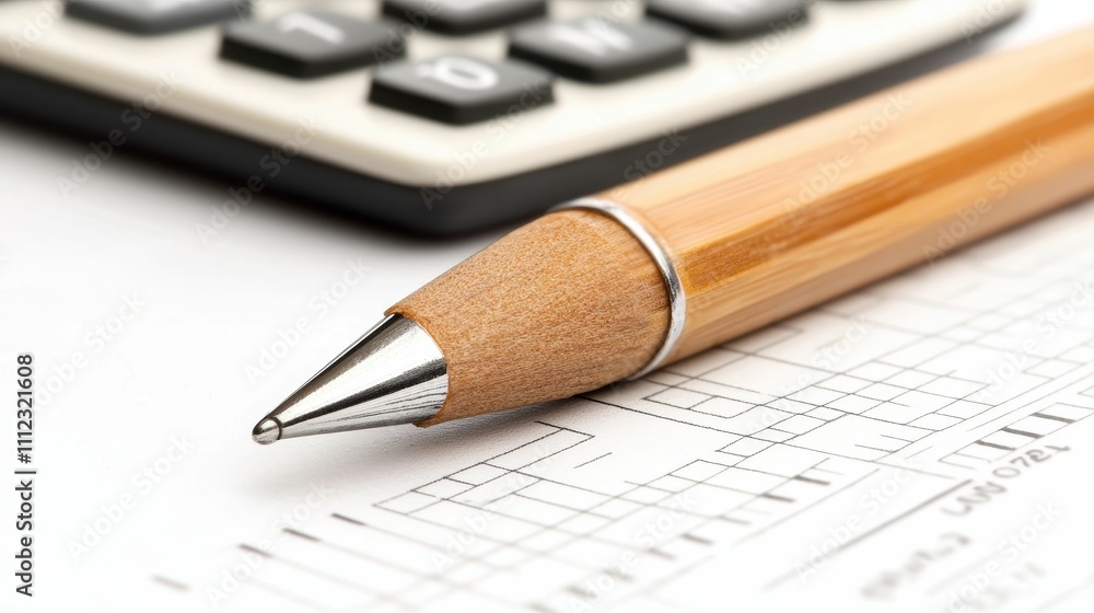 leasing financing monthly concept, A close-up of a wooden pen resting on a financial document, with a calculator in the background, highlighting themes of finance and organization. leasing financing monthly concept, A close-up of a wooden pen resting on a financial document, with a calculator in the background, highlighting themes of finance and organization.