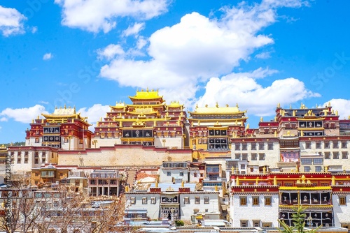 Canvastavla Most beautiful Buddhist Tibetan Monastery in Shangri-La, the Songzanlin Monaster