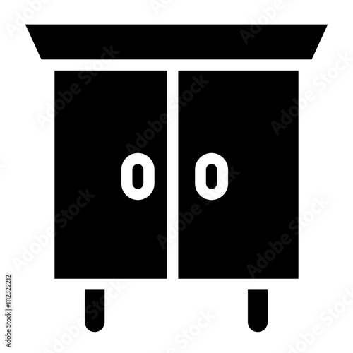 Bedside Furniture Home Glyph Icon