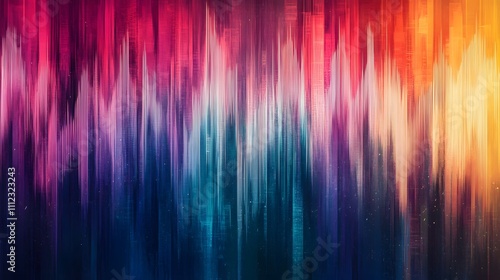 Abstract Colorful Vertical Lines Digital Art