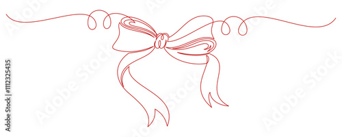 ribbon line art illustration