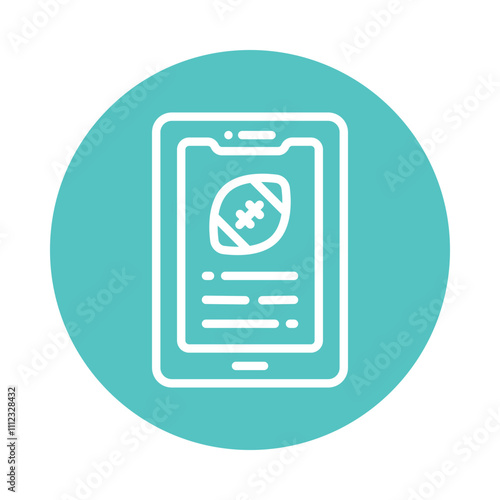 Online football  Vector Outline Icon. Eps file 10